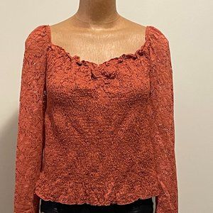 Venus - orange TOP long sleeve -  XL size - Brand New